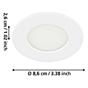 Eglo Fueva 5 LED-Einbauleuchte (2,7 W, Weiß, Warmweiß) | BAUHAUS