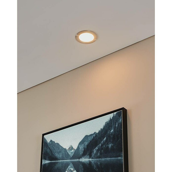 Eglo Fueva 5 LED vgradni žaromet  (5,5 W, Toplo bela, Nikelj mat barve, Ø x V: 11,7 x 2,6 cm) | Vgradni žarometi | Reflektorji in žarometi | Svetila | Elektro in svetila | Izdelki | BAUHAUS