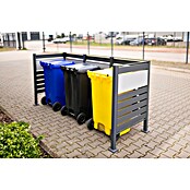Westmann Mülltonnenbox Verkleidung Planum (90 x 250 x 120 cm, Anthrazit/Grau) | BAUHAUS
