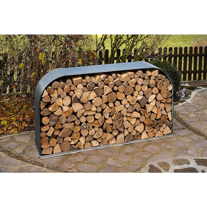 Westmann Kaminholzregal Hajo (212 x 46 x 111 cm, Stahl, Anthrazit) | BAUHAUS