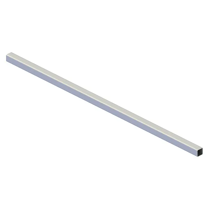 Verlängerungsrohr - Länge: 1.000 mm, 30 x 30 mm - Langes, hellgraues quadratisches Metallprofil.