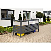 Westmann Mülltonnenbox Verkleidung Planum (90 x 250 x 120 cm, Anthrazit/Grau) | BAUHAUS