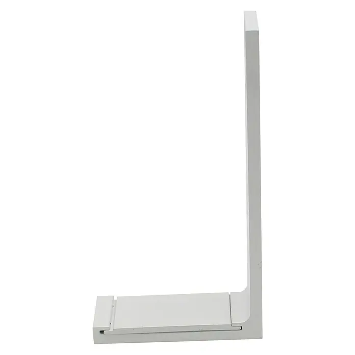 Expo Ambiente Wandträger Smart - Weiß, Länge: 11,5 cm - Nahaufnahme der silbernen Metall-Kopfhörerhalterung, die eine elegante und praktische Lösung für die Kopfhöreraufbewahrung bietet.