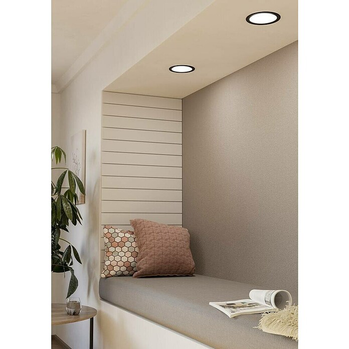 Eglo Fueva 5 LED vgradni žaromet  (10,5 W, Toplo bela, Črna, Ø x V: 16,6 x 2,6 cm) | Vgradni žarometi | Reflektorji in žarometi | Svetila | Elektro in svetila | Izdelki | BAUHAUS