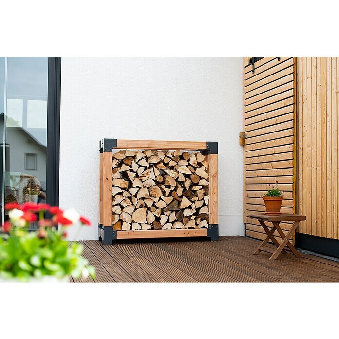 Westmann Kaminholzregal Michel (138 x 40 x 120 cm, Holz, Natur) | BAUHAUS