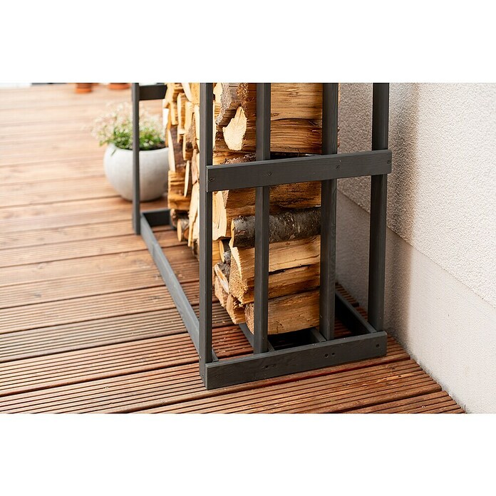 Westmann Kaminholzregal Harald (108 x 52 x 106 cm, Holz, Anthrazit) | BAUHAUS