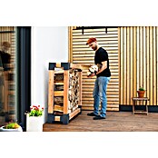 Westmann Kaminholzregal Michel (138 x 40 x 120 cm, Holz, Natur) | BAUHAUS