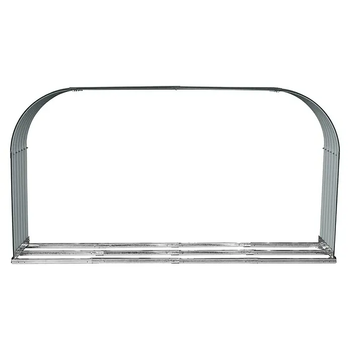 Westmann Kaminholzregal Hajo - 212 x 46 x 111 cm, Stahl, Anthrazit - Ansicht eines Stahlrahmen-Gartentunnels, der langlebig und robust für den Anbau in Ihrem Garten ist.