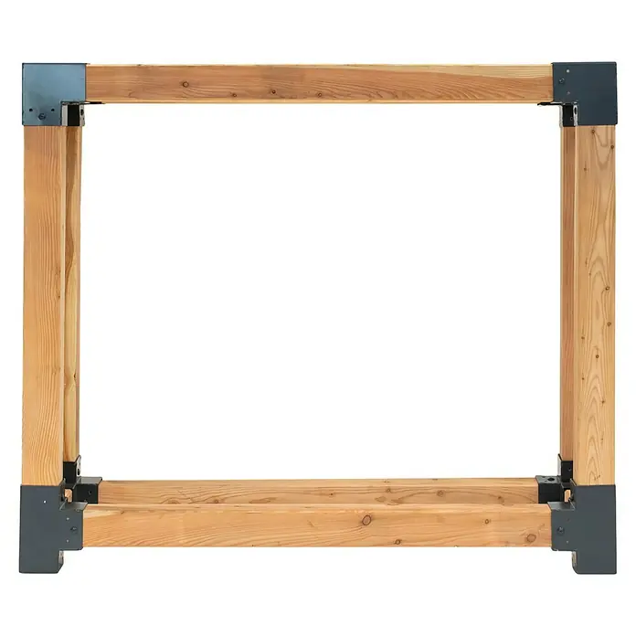 Westmann Kaminholzregal Michel - 138 x 40 x 120 cm, Holz, Natur - Holzrahmen mit Metallbeschlägen für Stabilität und Haltbarkeit. Perfekt für Bauprojekte, die eine robuste Konstruktion erfordern.