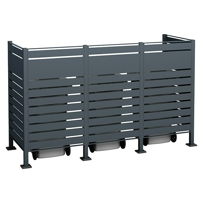 Westmann Mülltonnenbox Verkleidung Planum (90 x 250 x 150 cm, Anthrazit) | BAUHAUS