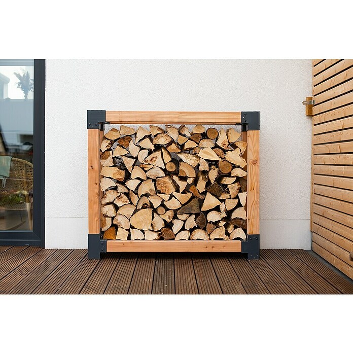 Westmann Kaminholzregal Michel (138 x 40 x 120 cm, Holz, Natur) | BAUHAUS