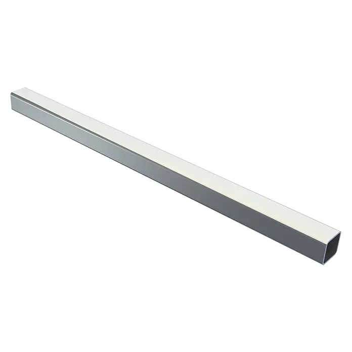 Verlängerungsrohr - Länge: 500 mm, 30 x 30 mm - Silbernes quadratisches Metallrohr, geeignet für verschiedene Konstruktionen.