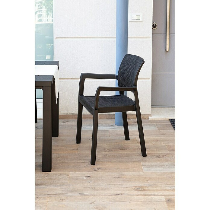 Toomax Gartensessel Alba (58,5 x 52,5 x 84 cm, Kunststoff, Anthrazit) | BAUHAUS