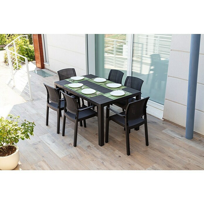 Toomax Gartentisch Davide (L x B x H: 147 x 88 x 74 cm, Kunststoff, Anthrazit) | BAUHAUS