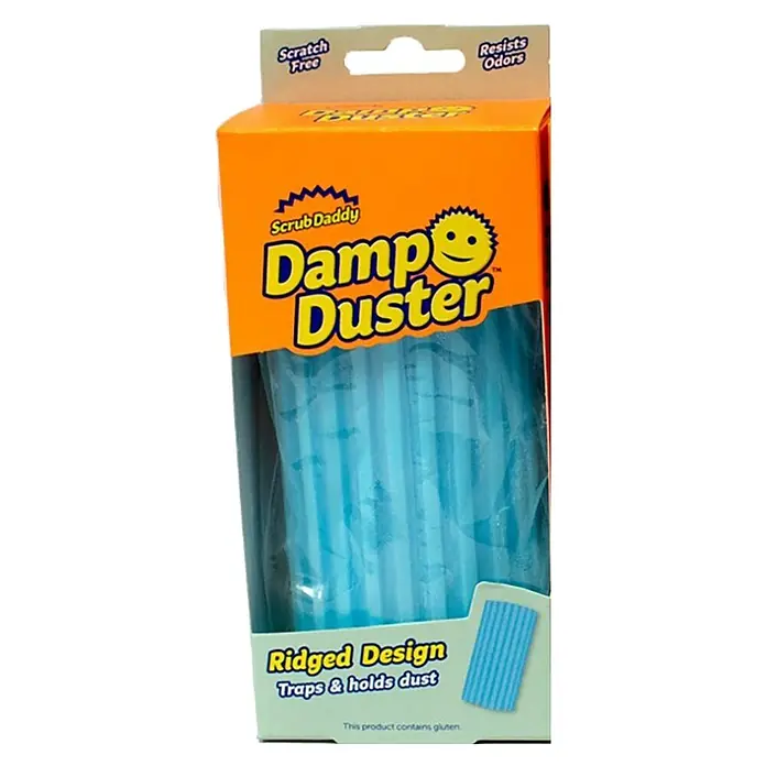 Scrub Daddy Reinigungsschwamm Damp Duster - 1 Stk., Blau - Eine Packung Scrub Daddy Damp Duster, ein blaues, geripptes Staubtuch, das Staub einfängt und festhält. Kratzfrei und geruchsabweisend.