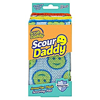 Scrub Daddy Spezial-Scheuerschwamm Scour Daddy (3 Stk., Blau/Gelb/Orange)