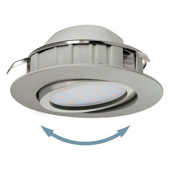 Eglo LED-Einbauleuchten-Set Pineda (6 W, Nickel matt, Durchmesser: 8,4 cm, 3 Stk.)