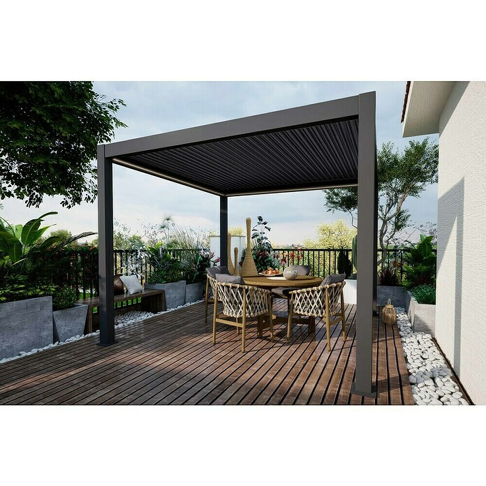 DWS Outdoor Pergola Premium 3x3m (L x B x H: 290,4 x 290,4 x 250 cm) | BAUHAUS