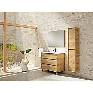 Mueble de lavabo Inglet (An x Al: 120 x 85 cm, Roble garriga)