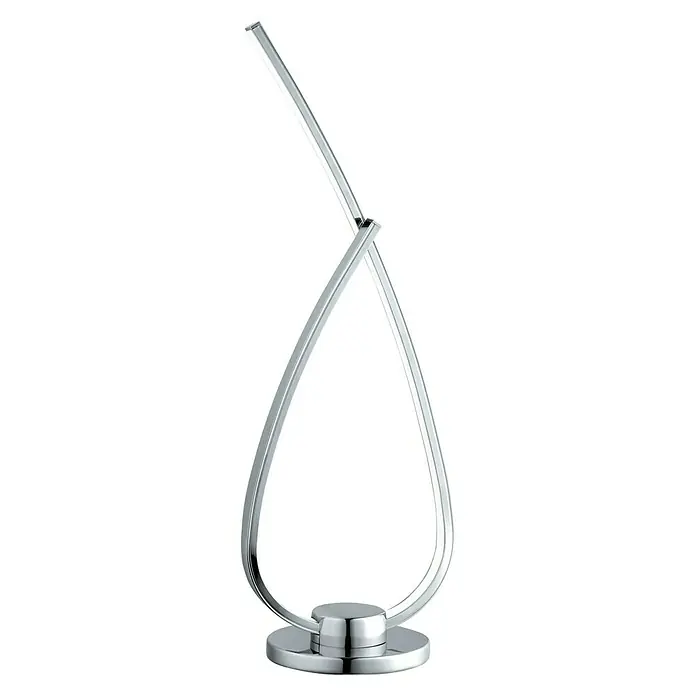 Eglo Lámpara de sobremesa Symphonie - 9 W, L x An x Al: 11 x 14 x 41 cm, Cromo, Blanco neutro - Elegante lámpara LED de mesa con un diseño moderno. La lámpara presenta una forma curva y una luz brillante y de bajo consumo.