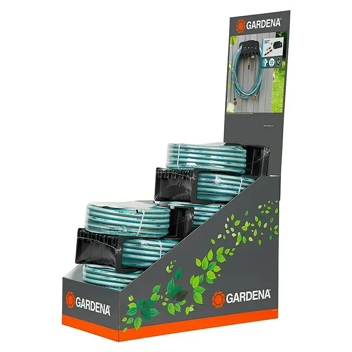 Gardena Classic Manguera para jardín - Largo: 20 m, Diámetro tubo flexible: 13 mm - Kit de manguera GARDENA en un expositor. Ideal para riego de jardines, duradero y listo para usar. Un kit práctico para cualquier propietario de jardín.