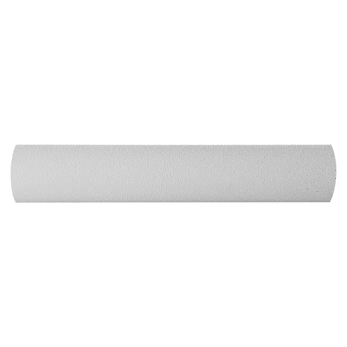 Barra para cortinas Loft - Ø x L: 25 mm x 150 cm, Metal, Blanco - Primer plano de un producto cilíndrico con una superficie rugosa y gris, ideal para varias aplicaciones.