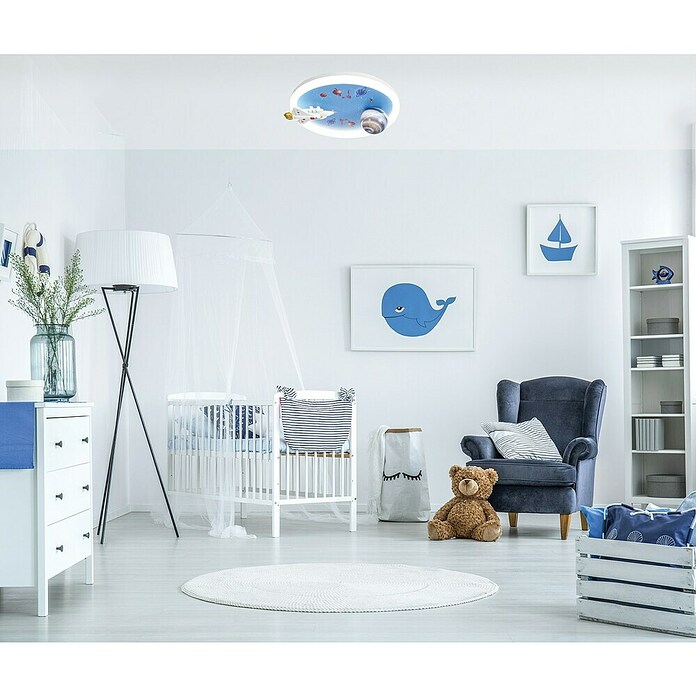 Ferotehna Okrugla stropna LED svjetiljka Blue Astronaut  (41 W, Boja svjetla: Hladna bijela, 4.000 K, Plava) | BAUHAUS