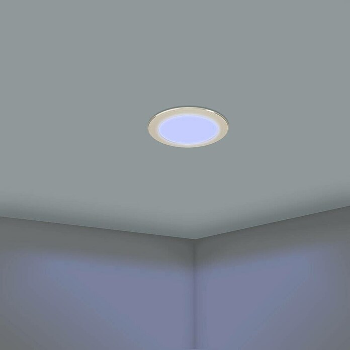 Eglo LED-Einbauleuchten-Set rund ABIUL (3,2 W, Ø x H: 8,6 x 4 cm, Nickel, RGBW) | BAUHAUS