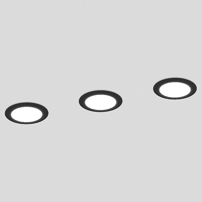 Eglo Set okroglih LED vgradnih svetilk Abiul  (3,2 W, Ø x V: 8,6 x 4 cm, Črna, RGBW) | Vgradni žarometi | Reflektorji in žarometi | Svetila | Elektro in svetila | Izdelki | BAUHAUS