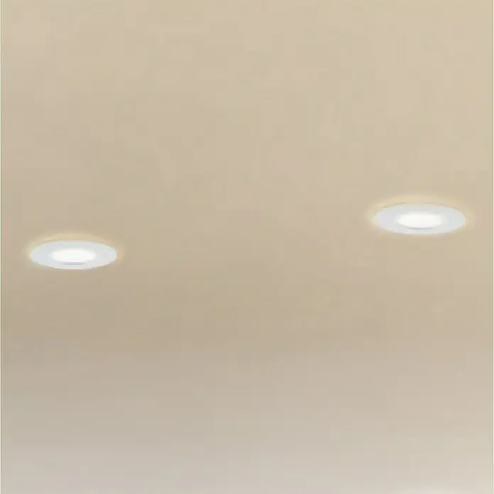 Eglo LED-Einbauleuchten-Set Pineda - 18 W, Weiß, 3 Stk., Warmweiß, 7,8 x 3,5 cm - Zwei moderne LED-Deckeneinbauleuchten erhellen eine helle Decke und sorgen für ein gleichmäßiges und energieeffizientes Licht.