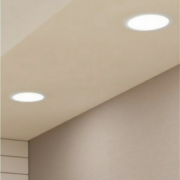Eglo Fueva 5 Foco LED empotrable (10,5 W, Blanco cálido, Blanco, Ø x Al: 16,6 x 2,6 cm, Intensidad regulable) | BAUHAUS