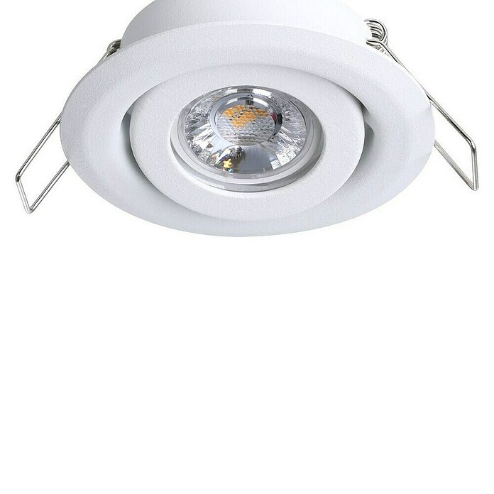 Eglo Set okroglih LED vgradnih svetilk Saliceto Mini-Puck  (4,2 W, Ø x V: 7,7 x 2,3 cm, Bela, Toplo bela) | Vgradni žarometi | Reflektorji in žarometi | Svetila | Elektro in svetila | Izdelki | BAUHAUS