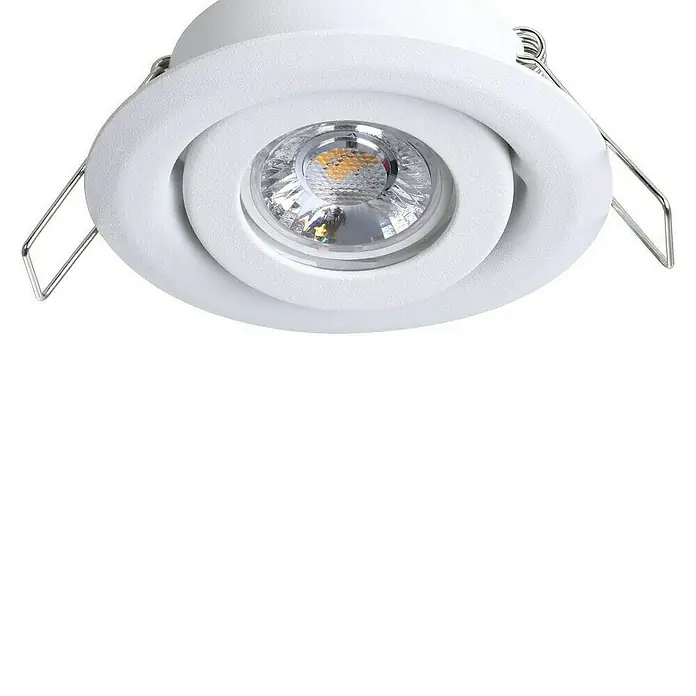 Eglo LED-Einbauleuchten-Set rund SALICETO MINI-PUCK 1 - 4,2 W, Ø x H: 7,7 x 2,3 cm, Weiß, Warmweiß - Deckeneinbaustrahler mit runder, weißer Fassung und integriertem LED-Leuchtmittel für eine helle und moderne Beleuchtung.
