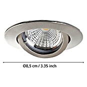 Eglo LED-Einbauleuchten-Set Tedo (3 x 5 W, Nickel matt, Ø x H: 8 x 11,5 cm, 3 Stk.)