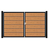 GroJa BasicLine Gartentor Premium (300 x 180 cm, Asteiche Natur (DB703), Kunststoff, DIN Anschlag: Rechts) | BAUHAUS