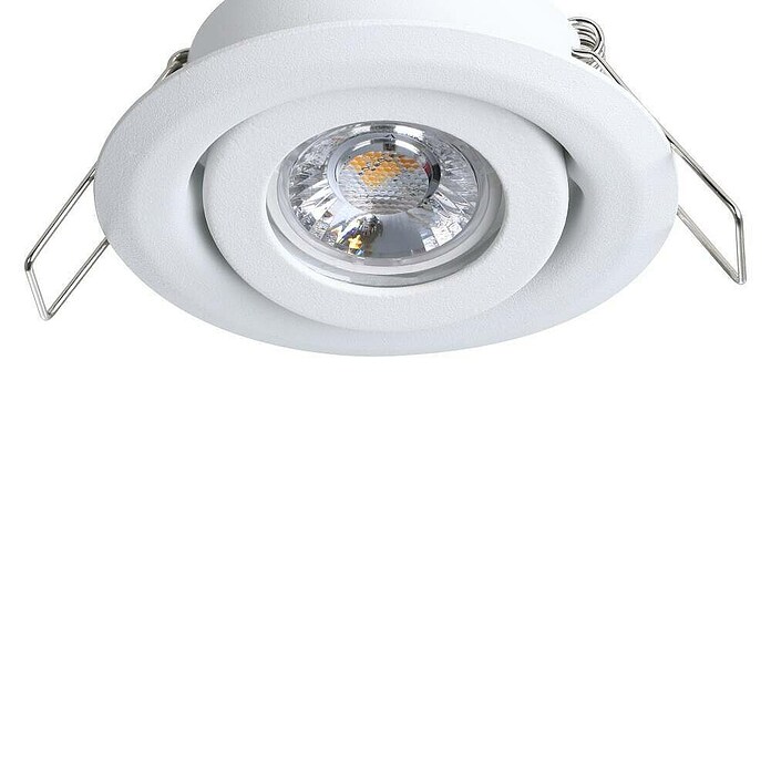 Eglo Set okroglih LED vgradnih svetilk Saliceto Mini-Puck 2  (4,2 W, Ø x V: 7,7 x 2,3 cm, Bela, Toplo bela) | Vgradni žarometi | Reflektorji in žarometi | Svetila | Elektro in svetila | Izdelki | BAUHAUS