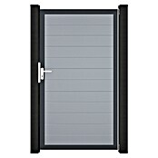 GroJa BasicLine Gartentor Schmal (100 x 180 cm, Silbergrau (DB703), Kunststoff) | BAUHAUS