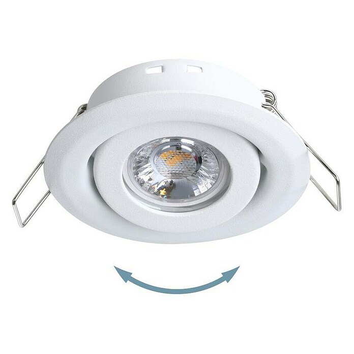 Eglo Set okroglih LED vgradnih svetilk Saliceto Mini-Puck 2  (4,2 W, Ø x V: 7,7 x 2,3 cm, Bela, Toplo bela) | Vgradni žarometi | Reflektorji in žarometi | Svetila | Elektro in svetila | Izdelki | BAUHAUS