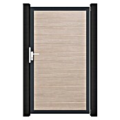 GroJa BasicLine Gartentor Schmal (100 x 180 cm, Shefflied Oak (DB703), Kunststoff) | BAUHAUS