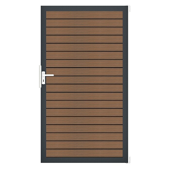 GroJa Gartentor Rhombus (100 x 180 cm, Teak (DB703), Aluminium) | BAUHAUS
