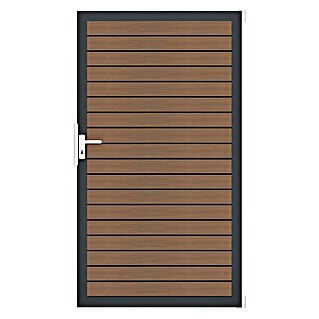 GroJa Gartentor Rhombus (150 x 180 cm, Teak (DB703), Aluminium)