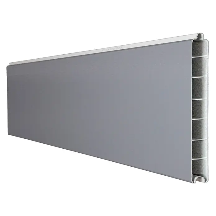 GroJa BasicLine Steckzaun Schmal - 180 x 15 cm, Silbergrau - Graue, hohle Kunststoffplatte, UV-stabil für langlebigen Baueinsatz.