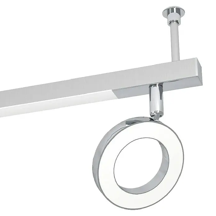 Eglo LED-Deckenstrahler Cardillio 1 - 29,1 W, Chrom, Warmweiß - Moderne LED-Deckenleuchte mit ringförmigem Lampenkopf aus Chrom, ideal für stilvolle Beleuchtung in jedem Raum.