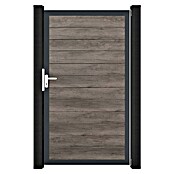 GroJa BasicLine Gartentor Schmal (100 x 180 cm, Monument Oak (DB703), Kunststoff) | BAUHAUS
