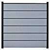 GroJa BasicLine Steckzaun Premium (180 x 180 cm, Silbergrau) | BAUHAUS