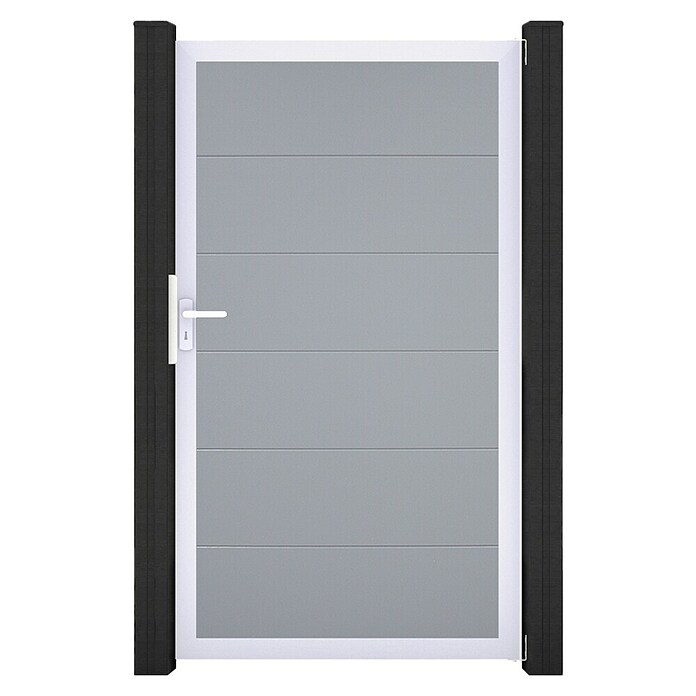 GroJa BasicLine Gartentor (100 x 180 cm, Silbergrau (EV1), Kunststoff) | BAUHAUS