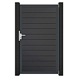 GroJa BasicLine Gartentor Schmal (100 x 180 cm, Anthrazit (DB703), Kunststoff)