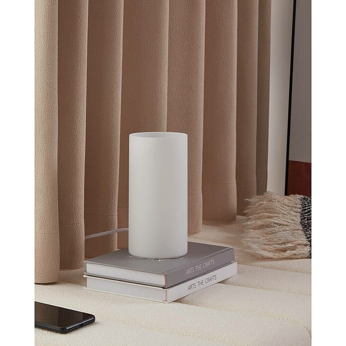 Eglo Geo Okrugla stolna svjetiljka  (60 W, Ø x V: 100 mm x 20 cm, Bijele boje, Bijele boje, E14) | BAUHAUS