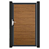 GroJa BasicLine Gartentor (100 x 180 cm, Golden Oak (DB703), Kunststoff) | BAUHAUS