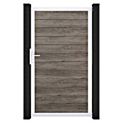 GroJa BasicLine Gartentor Schmal (100 x 180 cm, Monument Oak (EV1), Kunststoff) | BAUHAUS